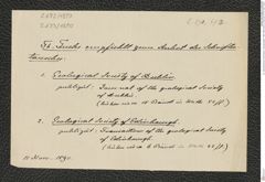 k.k. naturhistorisches Hofmuseum, Intendanzakten 1885-1896 (Hauer), Aktenzahl Z.672/1890, Seite 1